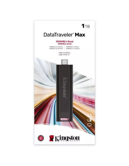 Pendrive 1 TB USB tipo C DataTraveler Max llavero negro