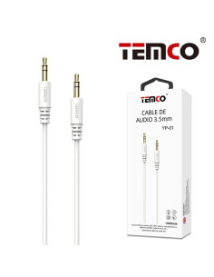 Cable auxiliar audio premium doble Jack 3,5 mm blanco (1 metro)