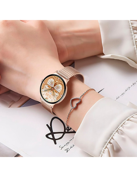 Reloj Smartwatch COOL Ultrathin + 2 correas (Amoled, Llamadas, Ultrafino) rosa