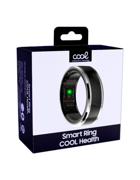 Anillo Smart Ring COOL Health + base Powerbank (Salud, Deporte, Sueño) talla 19 mm