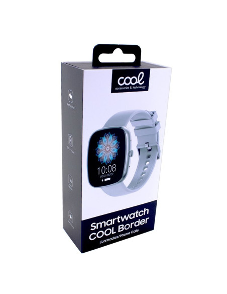 Reloj Smartwatch COOL Border silicona gris (Llamadas, Salud, Deporte)