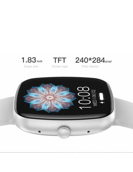 Reloj Smartwatch COOL Border silicona negro (Llamadas, Salud, Deporte)