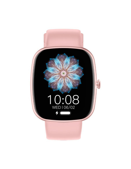 Reloj Smartwatch COOL Border silicona rosa (Llamadas, Salud, Deporte)