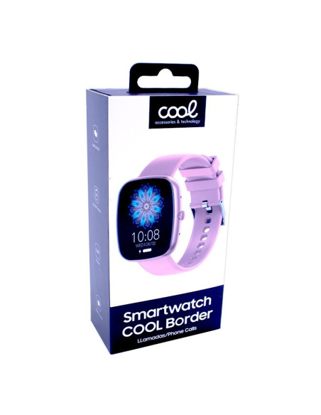Reloj Smartwatch COOL Border silicona rosa (Llamadas, Salud, Deporte)