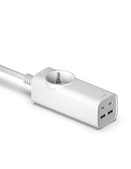 Cargador universal multipuerto COOL 65W (Regleta 5 puertos) blanco