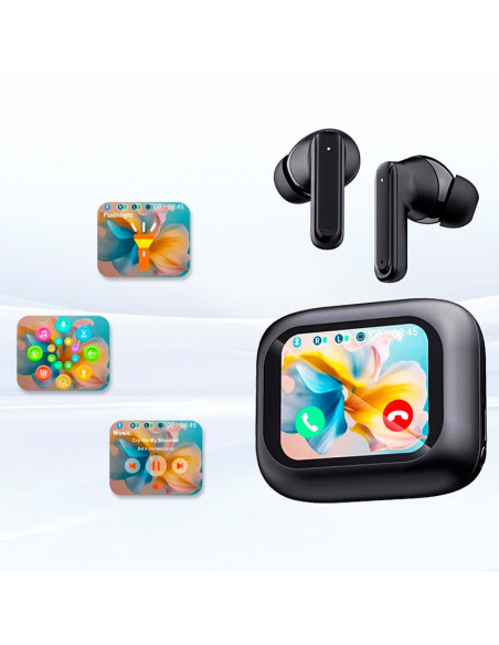 Auriculares Bluetooth estéreo Earbuds Lcd COOL Ambient negros