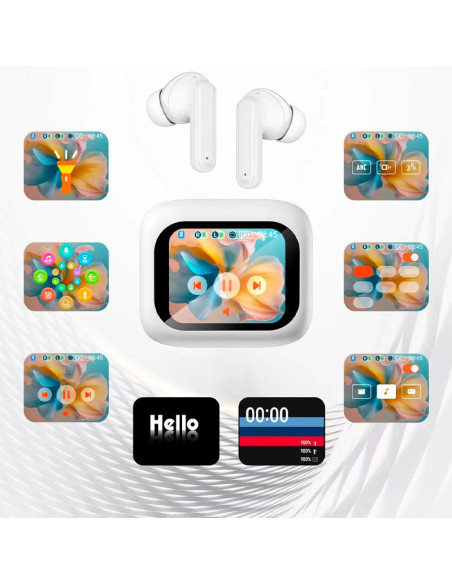 Auriculares Bluetooth estéreo Earbuds Lcd COOL Ambient negros