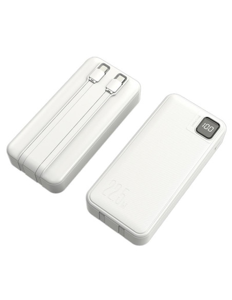 Batería externa universal Power Bank 22.5W 20.000 mAh (Tipo-C / Lightning) COOL blanca