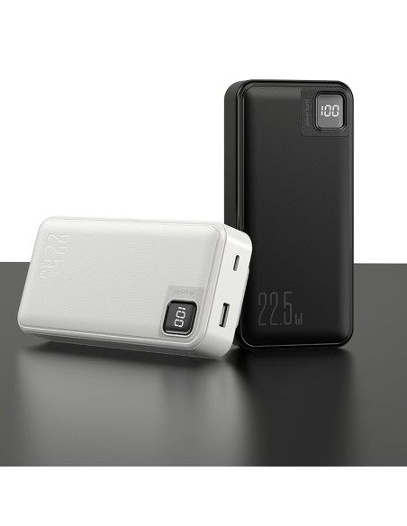 Batería externa universal Power Bank 22.5W 20.000 mAh (Tipo-C / Lightning) COOL negra