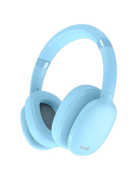 Auriculares cascos Bluetooth estéreo COOL Roller celestes