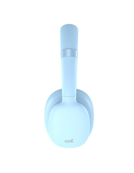 Auriculares cascos Bluetooth estéreo COOL Roller celestes
