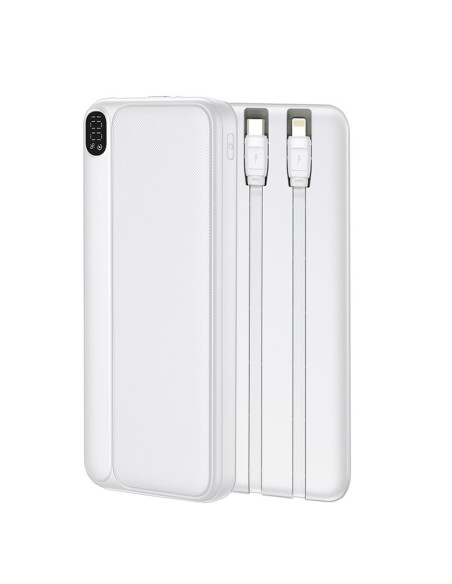 Batería externa universal Power Bank 10.000 mAh (Tipo-C / Lightning) COOL Grip blanca