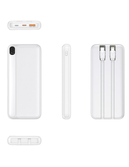 Batería externa universal Power Bank 10.000 mAh (Tipo-C / Lightning) COOL Grip blanca
