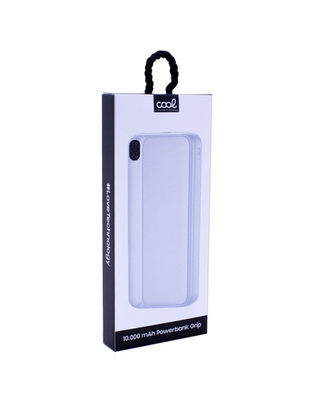 Batería externa universal Power Bank 10.000 mAh (Tipo-C / Lightning) COOL Grip blanca