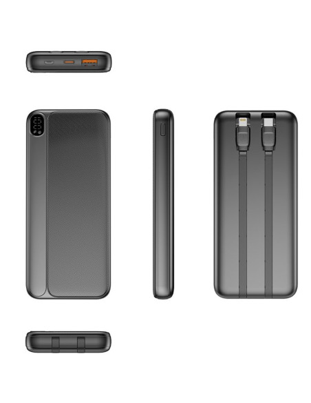 Batería externa universal Power Bank 10.000 mAh (Tipo-C / Lightning) COOL Grip negra
