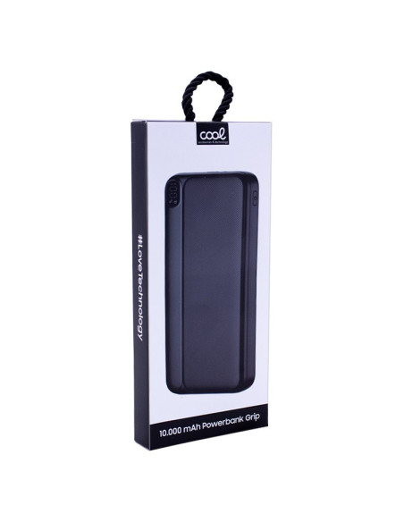 Batería externa universal Power Bank 10.000 mAh (Tipo-C / Lightning) COOL Grip negra