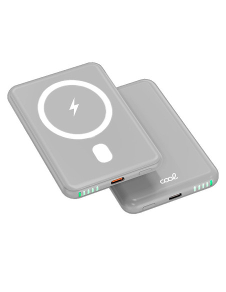 Batería externa universal MAGNÉTICA Power Bank Qi 5000 mAh COOL gris