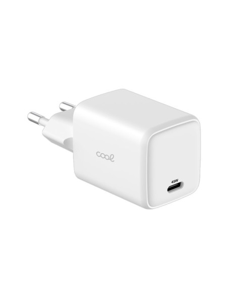 Cargador red universal ultra rápido (PD) Tipo-C COOL (45W) GaN blanco