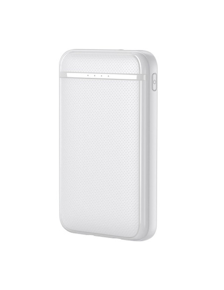 Batería externa Power Bank 5000 mAh COOL (2 Cables: TIPO C / Lightning) blanca