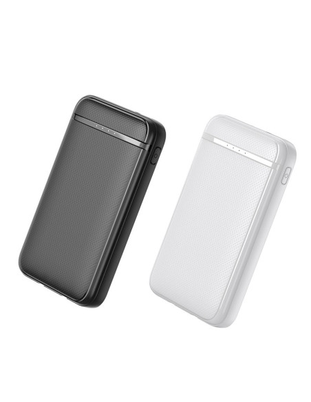 Batería externa Power Bank 5000 mAh COOL (2 Cables: TIPO C / Lightning) negra