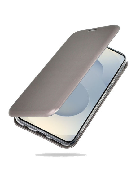 Funda libro soporte TPU Samsung S921 Galaxy S24 / S25 Elegance plata