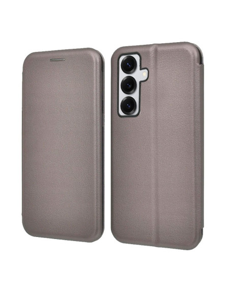 Funda libro soporte TPU Samsung S921 Galaxy S24 / S25 Elegance plata