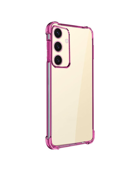 Carcasa TPU transparente reforzada Samsung S926 Galaxy S24 Plus / S25 Plus Electro rosa