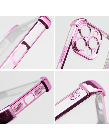 Carcasa TPU transparente reforzada Samsung S926 Galaxy S24 Plus / S25 Plus Electro rosa