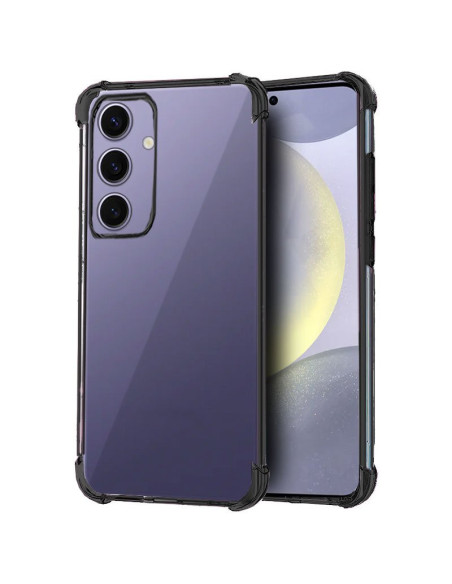 Carcasa TPU transparente reforzada Samsung S921 Galaxy S24 / S25 Electro negra
