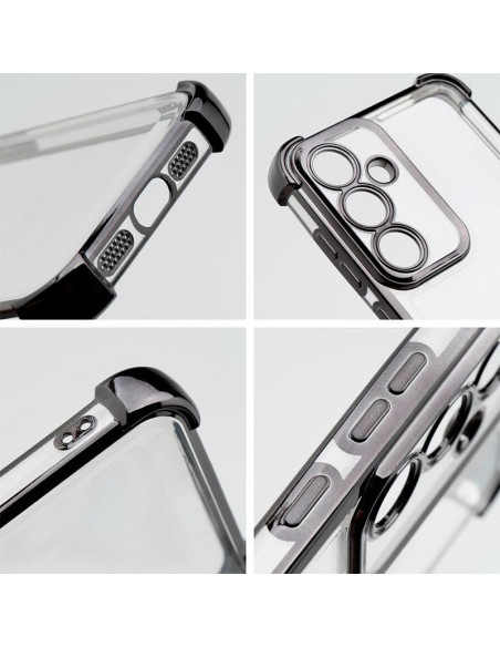 Carcasa TPU transparente reforzada Samsung S921 Galaxy S24 / S25 Electro negra