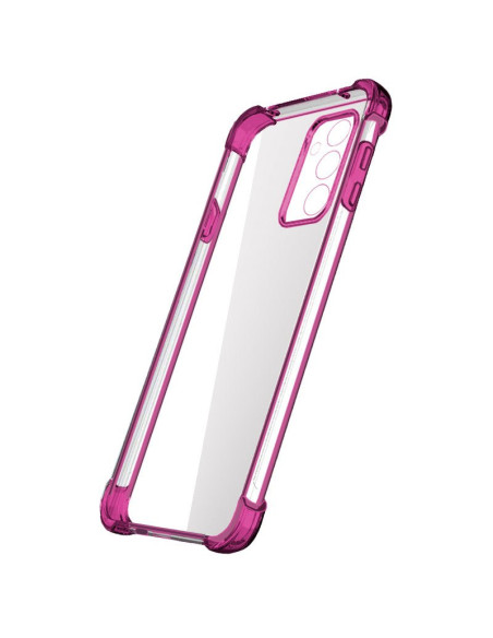 Carcasa TPU transparente reforzada Samsung S921 Galaxy S24 / S25 Electro rosa