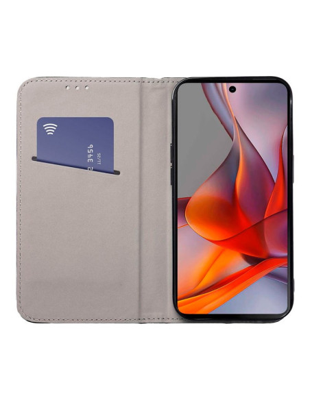 Funda libro soporte TPU Motorola Moto G75 5G negra