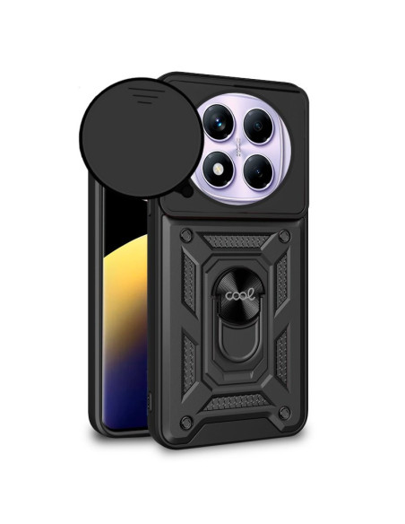 Carcasa reforzada cama TPU Xiaomi Redmi Note 14 Pro anilla negra