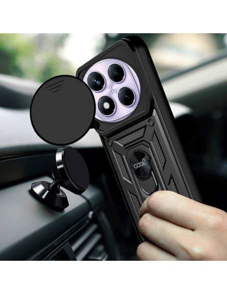 Carcasa reforzada cama TPU Xiaomi Redmi Note 14 Pro anilla negra