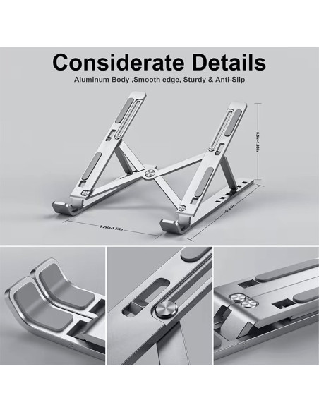 Soporte sobremesa universal plegable aluminio COOL para PC Portátil