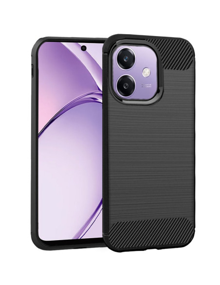 Carcasa TPU antihuellas Oppo A40 / A40m / A60 5G carbón negra