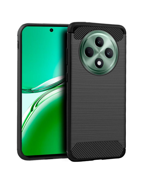 Carcasa TPU antihuellas Oppo Reno 12 F 4G / 5G / Reno 12 FS 4G / 5G carbón negra