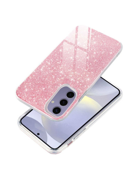 Carcasa TPU Samsung S921 Galaxy S24 / S25 purpurina rosa