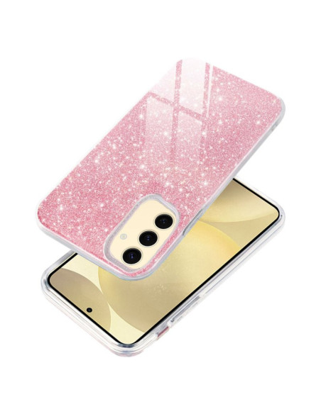 Carcasa TPU Samsung S926 Galaxy S24 Plus / S25 Plus purpurina rosa