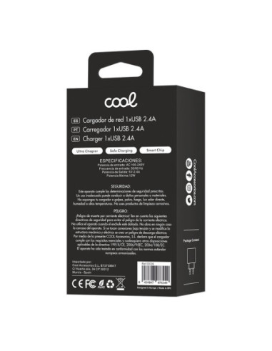 Cargador red adaptador 1 toma USB...