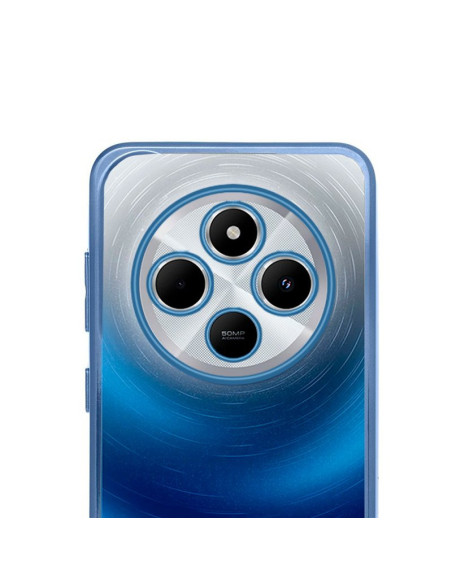 Carcasa TPU Xiaomi Redmi 14C / Poco C75 borde metalizado azul