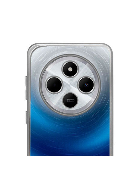 Carcasa TPU Xiaomi Redmi 14C / Poco C75 borde metalizado plata