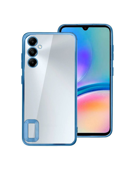 Carcasa TPU Samsung A057 Galaxy A05s borde metalizado azul