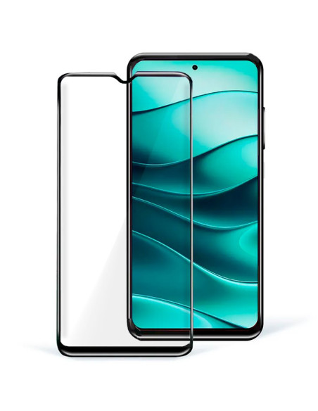 Protector pantalla vidrio templado Xiaomi Redmi Note 14 / Note 14 5G negro (Pegado total 3D)
