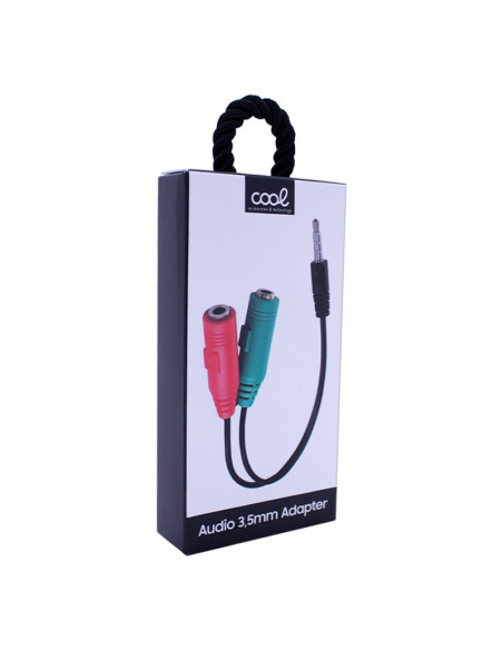 Adaptador doble entrada a Jack 3,5 mm auxiliar COOL universal