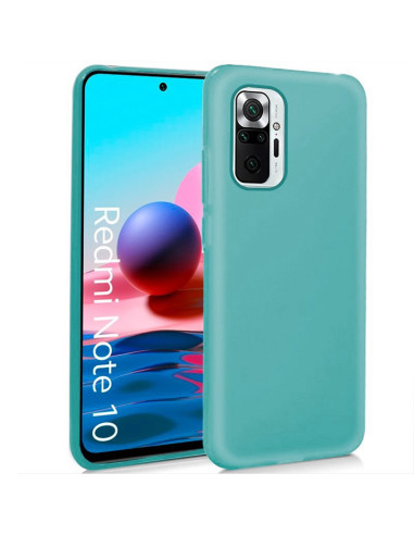 Carcasa TPU cama tela Xiaomi Redmi Note 10 / Note 10s / Poco M5s azul turquesa