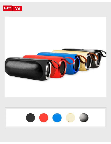 Altavoz TWS universal Bluetooth estéreo LP V6 2 x 8 W azul