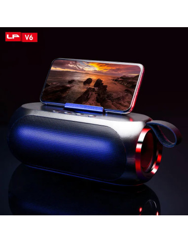 Altavoz TWS universal Bluetooth estéreo LP V6 2 x 8 W azul