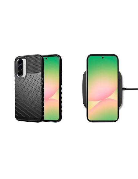 Carcasa TPU reforzada Samsung A566 Galaxy A56 5G armadura negra