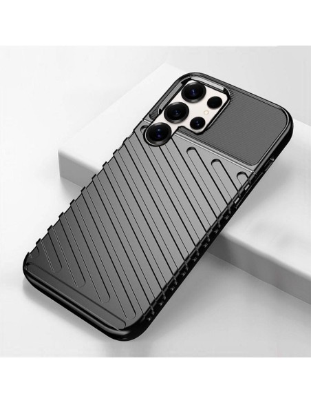 Carcasa TPU reforzada Samsung S938 Galaxy S25 Ultra armadura negra